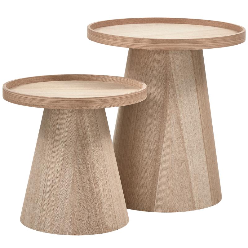 WOOOD MAUD Sidobord Konisk MDF Natur 38xØ39cm