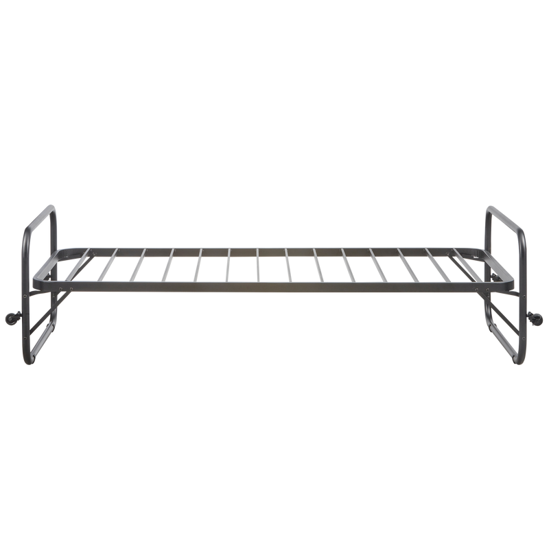 WOOOD LUCY Enkel Utdragssäng Metall Svart 90x200cm