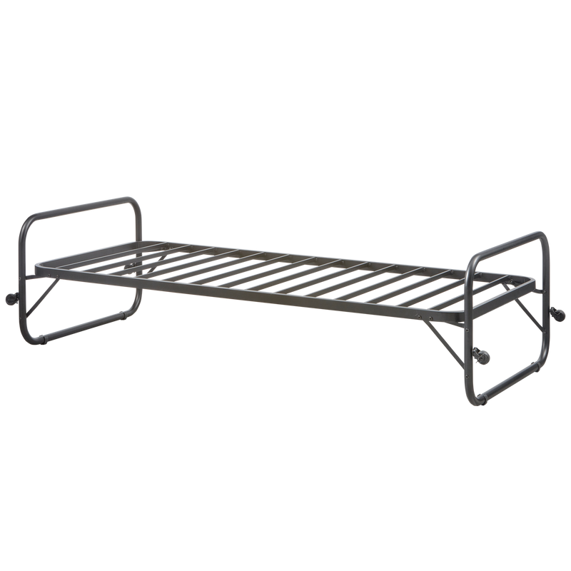 WOOOD LUCY Enkel Utdragssäng Metall Svart 90x200cm