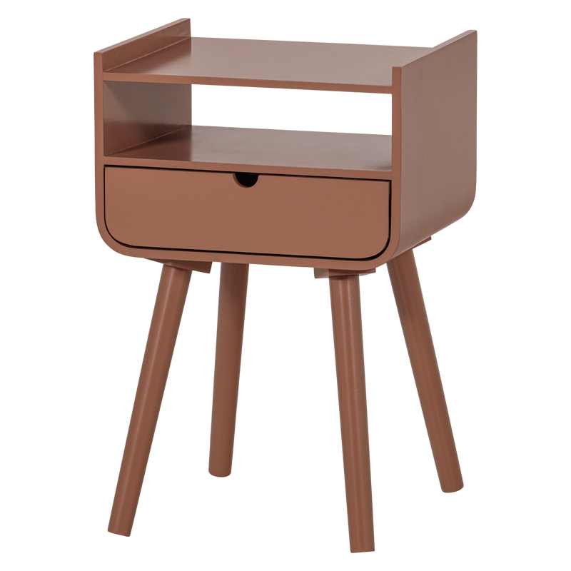 WOOOD NILS Sängbord/Sidobord Trä Gammalrosa