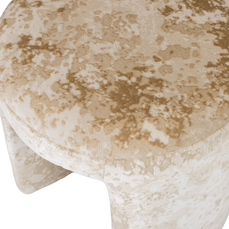 WOOOD CHARLIE Klädd Pall Strukturerad Beige