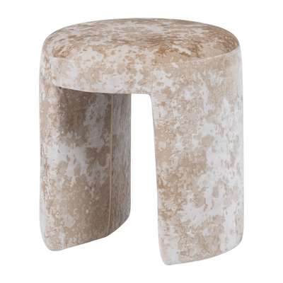 WOOOD CHARLIE Klädd Pall Strukturerad Beige