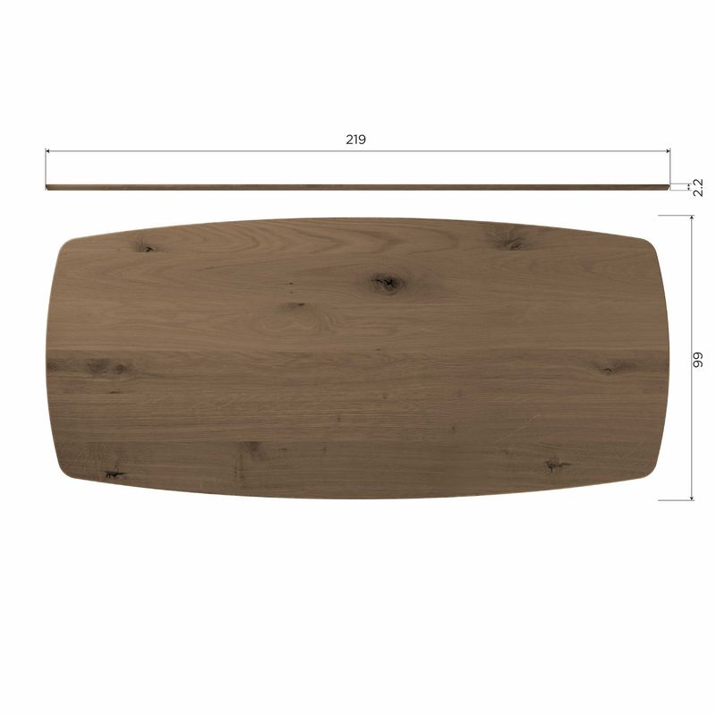 WOOOD TABLO Bord DANISH Oval 220x100cm CASHMERE Brun