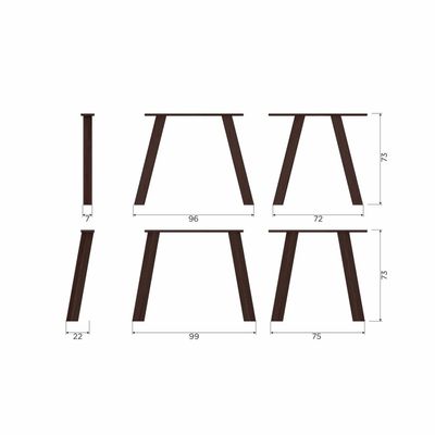 WOOOD TABLO Bord DANISH Oval FP 220x100cm Mystique Brun