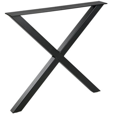 WOOOD X-LEG Metall Svart Bordsben