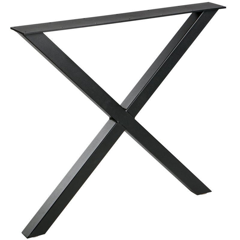 WOOOD X-LEG Metall Svart Bordsben
