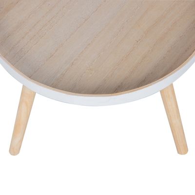 WOOOD SASHA Sidobord Ø41 cm Trä Natur