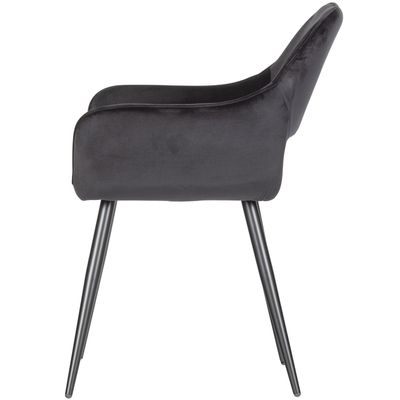 WOOOD JELLE Stol Sammet Svart - 2-pack