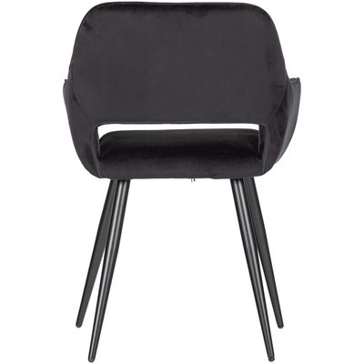 WOOOD JELLE Stol Sammet Svart - 2-pack