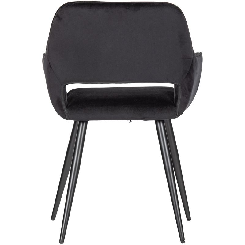 WOOOD JELLE Stol Sammet Svart - 2-pack