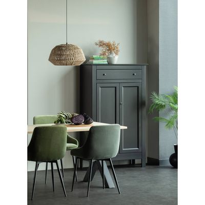 WOOOD TABLO Matbord Ek 180x90 med Metallben