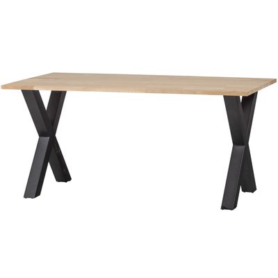 WOOOD TABLO Matbord Ek 180x90 med Metallben