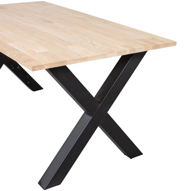 WOOOD TABLO Matbord Ek 180x90 med Metallben