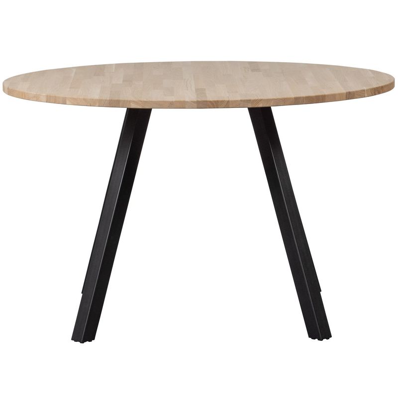 WOOOD TABLO Bord Ek Ø120 med Fyrkantiga Ben