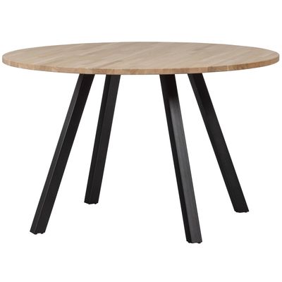 WOOOD TABLO Bord Ek Ø120 med Fyrkantiga Ben