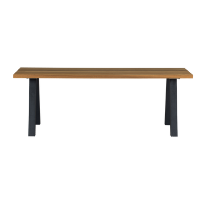 WOOOD TABLO Trädgårdsbord AYOUS Natur med A-Ben Metall Natur/Svart