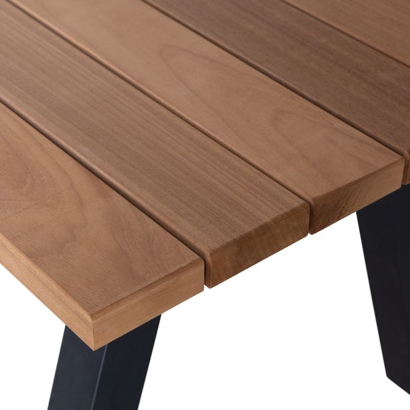 WOOOD TABLO Trädgårdsbord AYOUS Natur med A-Ben Metall Natur/Svart