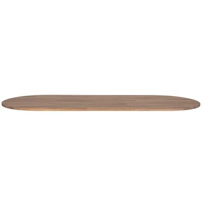 WOOOD TABLO Bord Topp Oval Ek Oljad Grå
