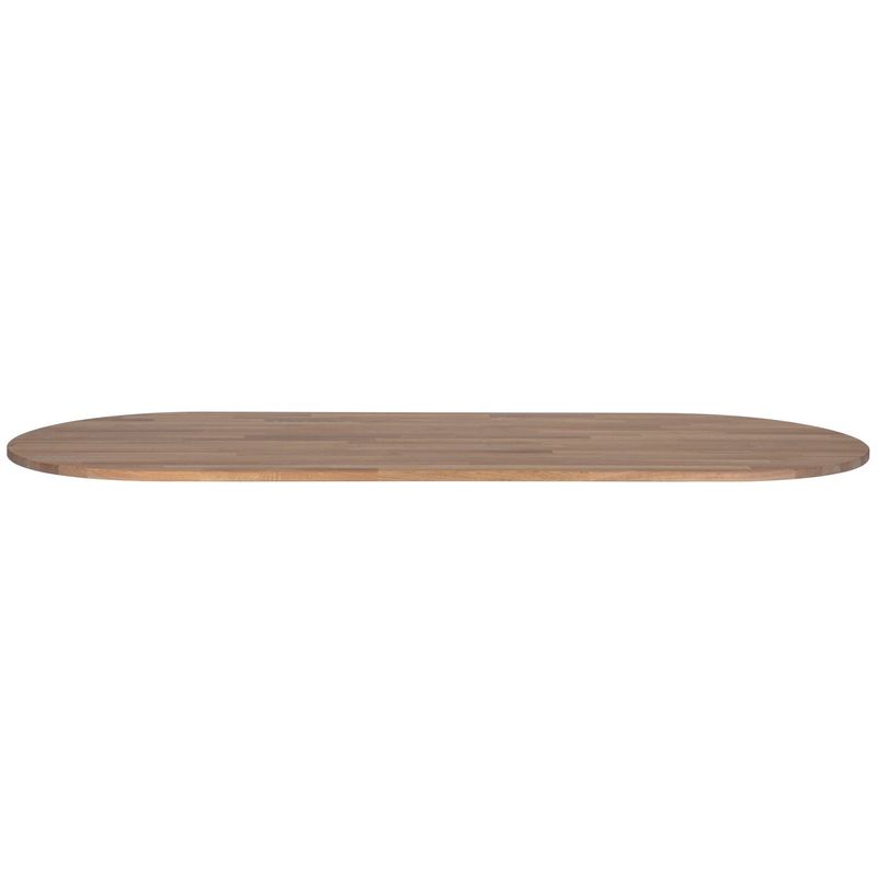 WOOOD TABLO Bord Topp Oval Ek Oljad Grå