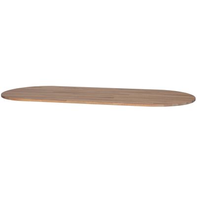WOOOD TABLO Bord Topp Oval Ek Oljad Grå