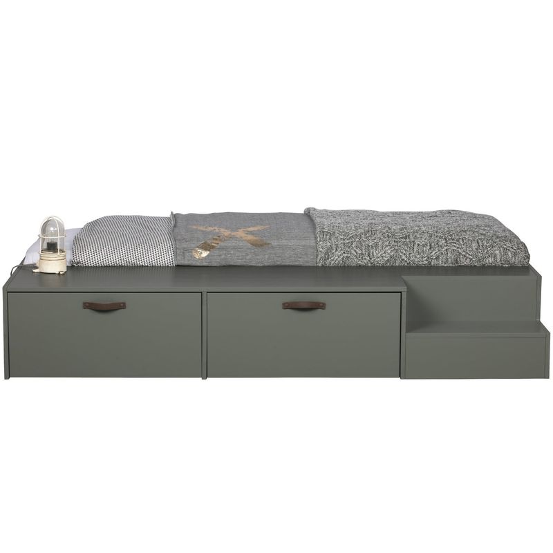 vtwonen Stage Säng med Lådor 80x200cm Furu Grönsåpad