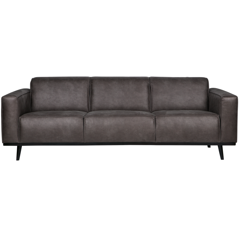 WOOOD STATEMENT 3-sits Soffa 230 cm Ekoläder Mörkgrå