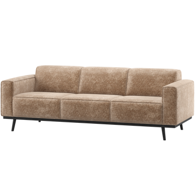 WOOOD STATEMENT 3-sits Soffa 230 cm i Chenillesammet Mullvad