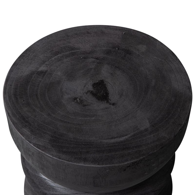 WOOOD BIKKEL Pall Trä Svart 40xØ28cm