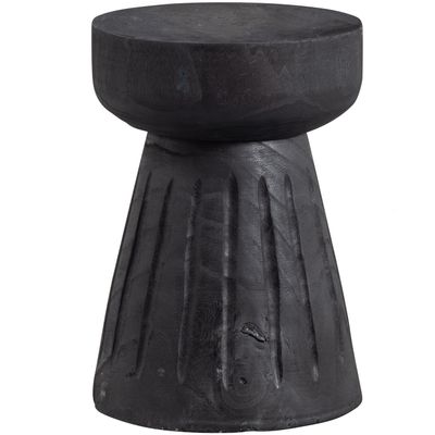 WOOOD BORRE Pall Trä Svart 40xØ28cm