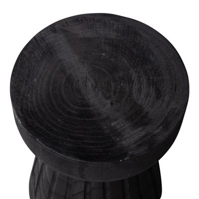 WOOOD BORRE Pall Trä Svart 40xØ28cm