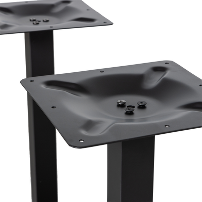 WOOOD Bistro Dubbel Fyrkantig Rörben Metall Mattsvart 72x80x40cm