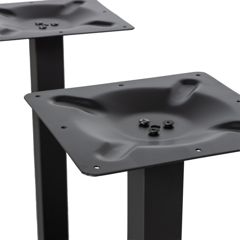 WOOOD Bistro Dubbel Fyrkantig Rörben Metall Mattsvart 72x80x40cm