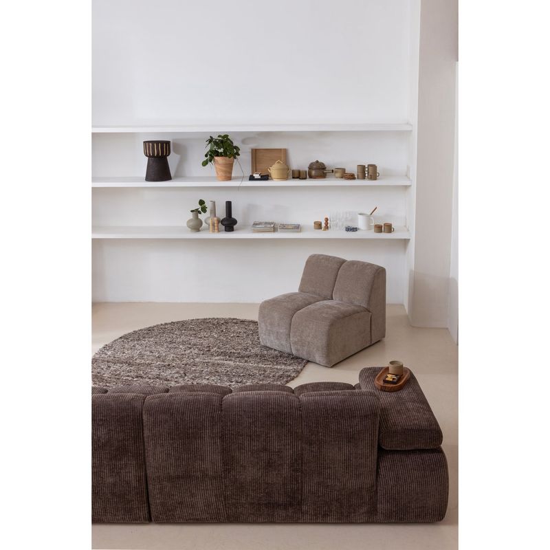 WOOOD EFIA Matta Ull Brun Melange Ø200cm