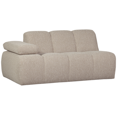 WOOOD MOJO Soffmodul 5-sits Arm Vänster Bouclé Beige melange