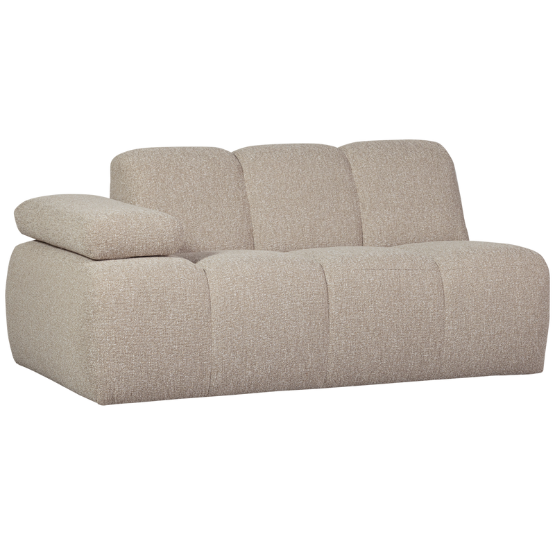 WOOOD MOJO Soffmodul 5-sits Arm Vänster Bouclé Beige melange