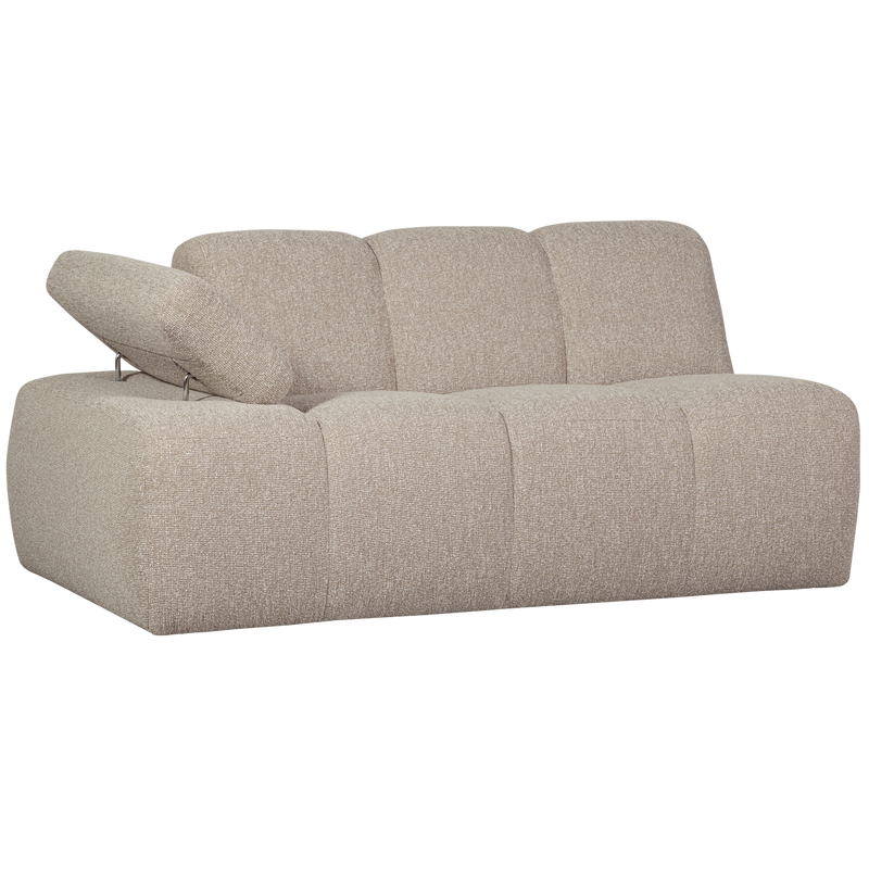 WOOOD MOJO Soffmodul 5-sits Arm Vänster Bouclé Beige melange