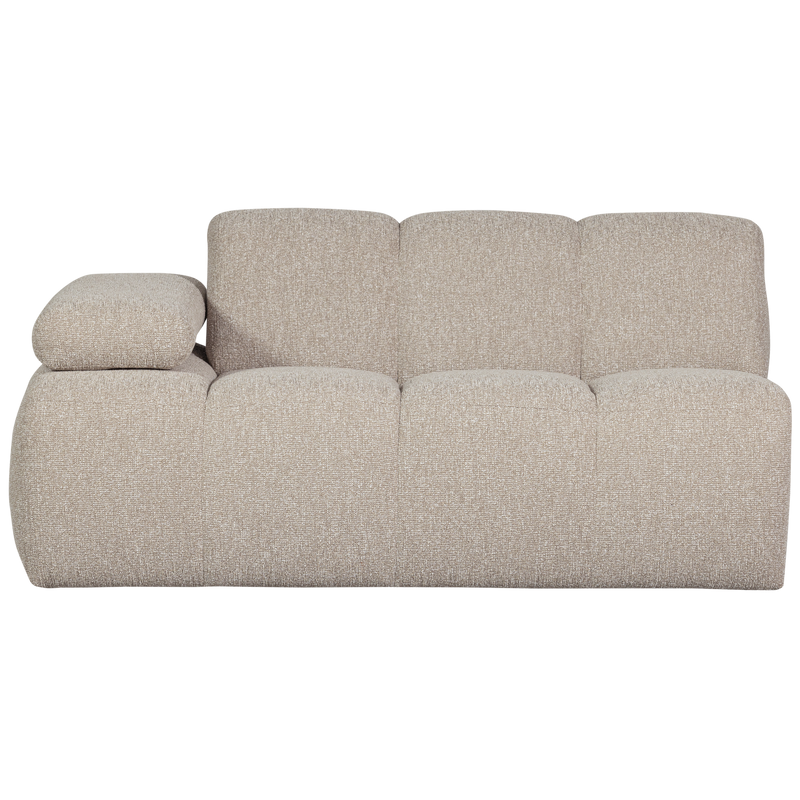 WOOOD MOJO Soffmodul 5-sits Arm Vänster Bouclé Beige melange