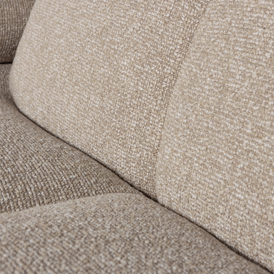 WOOOD MOJO Schäslongsoffa Höger Bouclé Beige melange