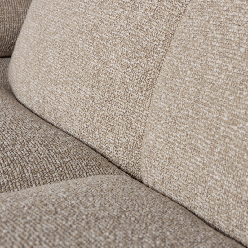 WOOOD MOJO Schäslongsoffa Höger Bouclé Beige melange