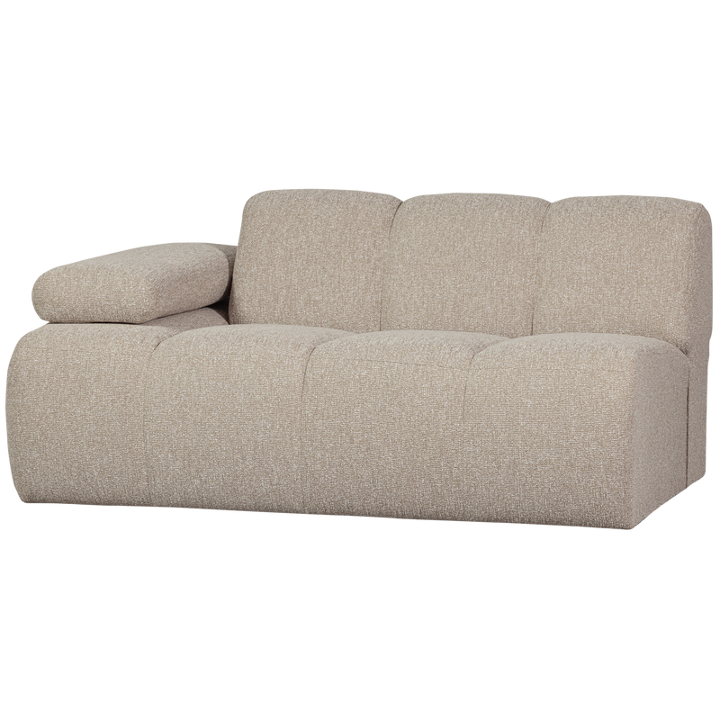 WOOOD MOJO Soffmodul 5-sits Arm Vänster Bouclé Beige melange