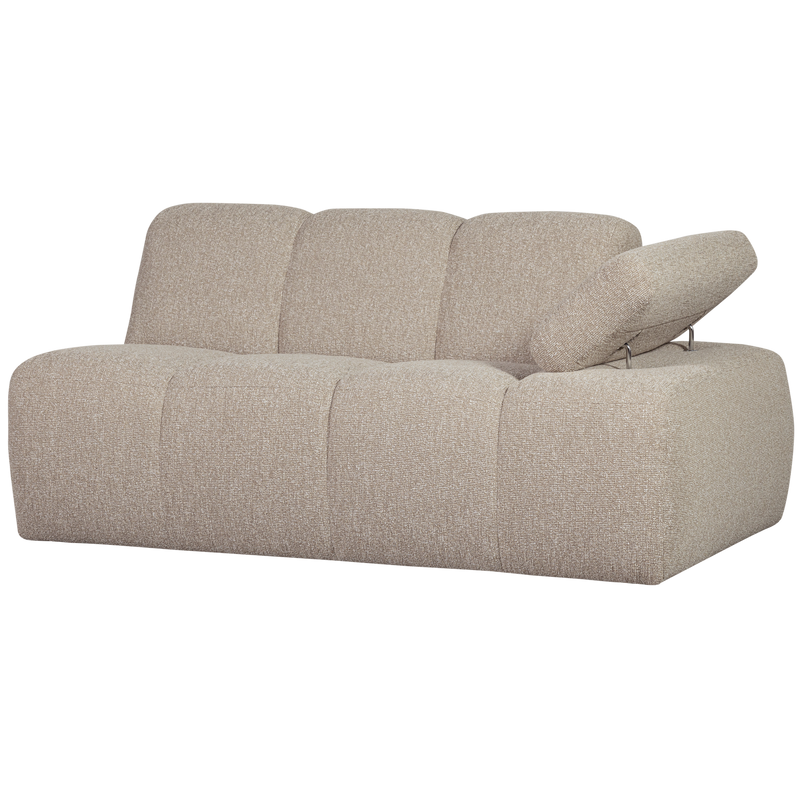 WOOOD MOJO Soffmodul 5-sits Arm Höger Bouclé Beige melange