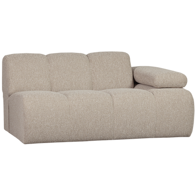 WOOOD MOJO Soffmodul 5-sits Arm Höger Bouclé Beige melange