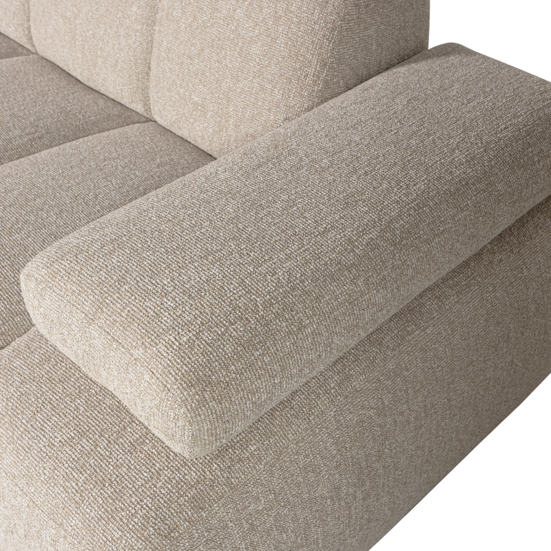WOOOD MOJO Soffmodul 5-sits Arm Höger Bouclé Beige melange
