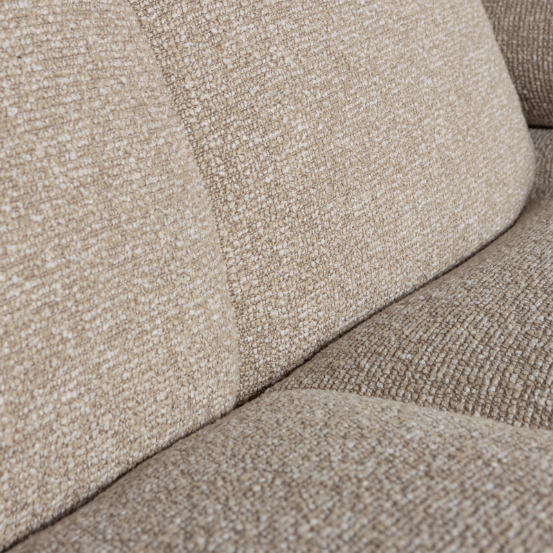 WOOOD MOJO Schäslongsoffa Vänster Bouclé Beige melange