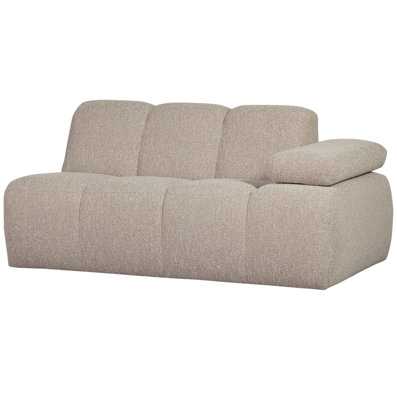 WOOOD MOJO Soffmodul 5-sits Arm Höger Bouclé Beige melange