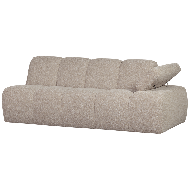 WOOOD MOJO Soffmodul 2-sits Arm Höger Bouclé Beige melange