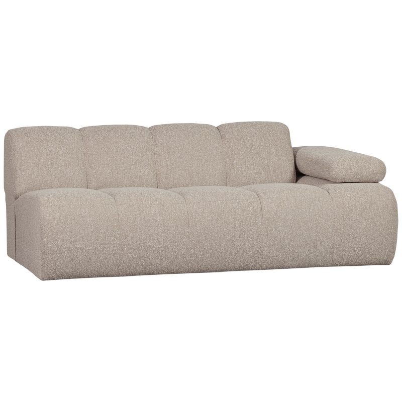 WOOOD MOJO Soffmodul 2-sits Arm Höger Bouclé Beige melange