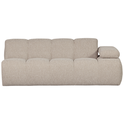 WOOOD MOJO Soffmodul 2-sits Arm Höger Bouclé Beige melange