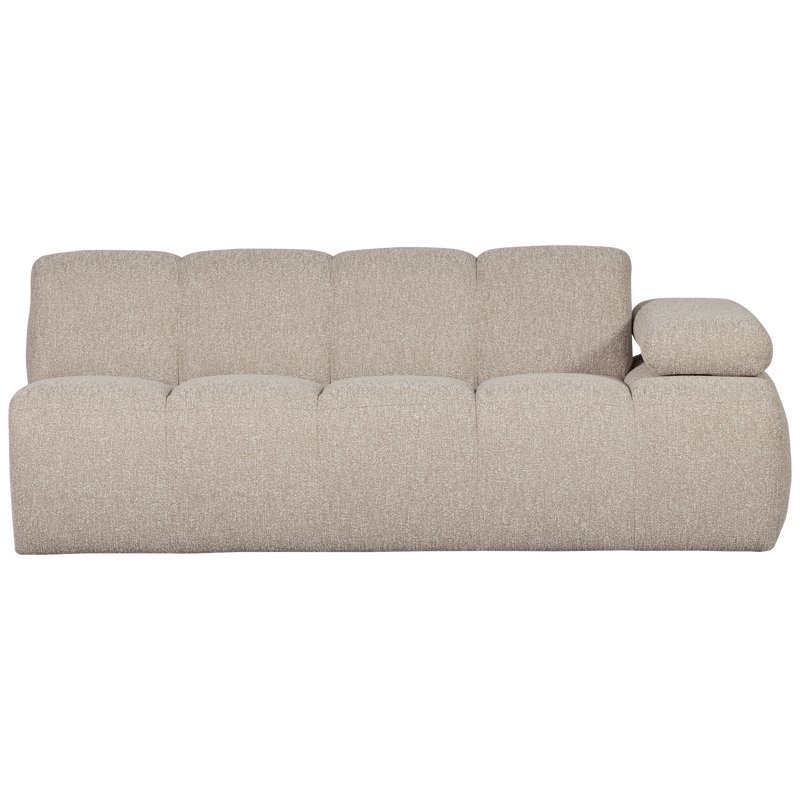 WOOOD MOJO Soffmodul 2-sits Arm Höger Bouclé Beige melange