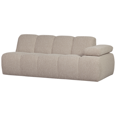 WOOOD MOJO Soffmodul 2-sits Arm Höger Bouclé Beige melange
